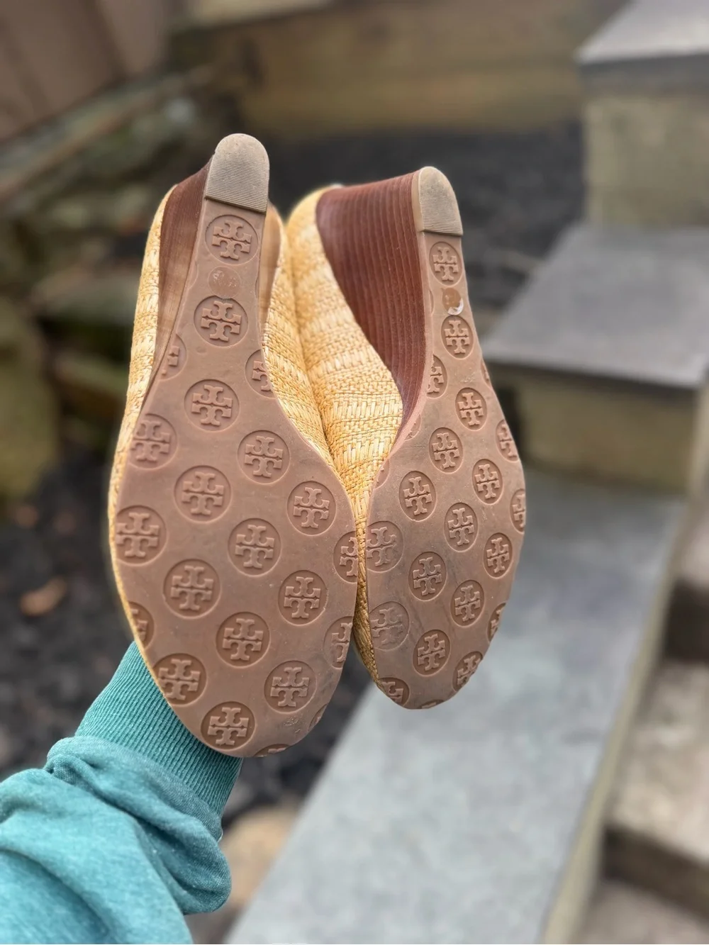 Stunning Tory Burch Reva chunky heel shoes very good condition
